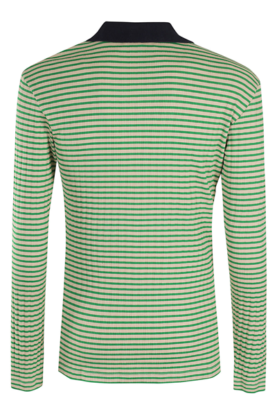 Shop Wales Bonner Sonic Polo In Ivory And Green