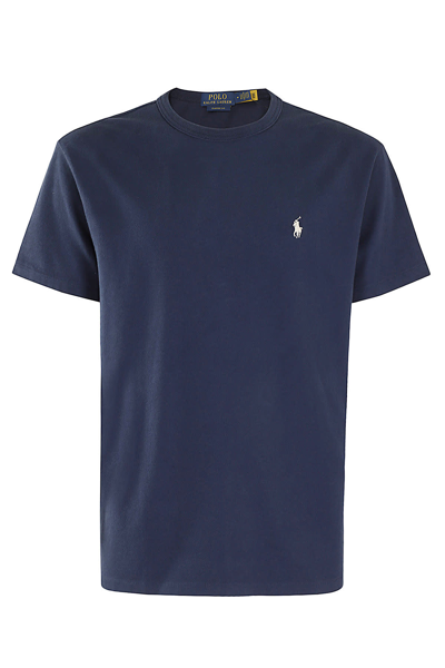 Shop Polo Ralph Lauren Short Sleeve T Shirt In Light Navy