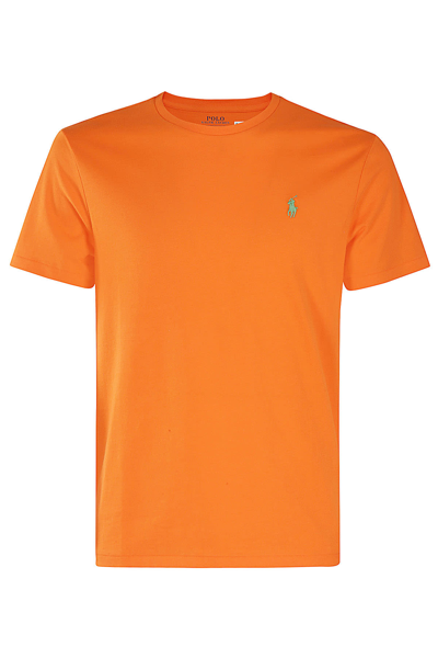 Shop Polo Ralph Lauren Short Sleeve T Shirt In Bright Signal Orange