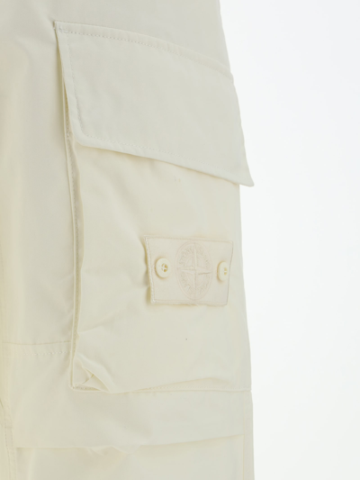 Shop Stone Island Ghost Loose Pants In Bco Naturale