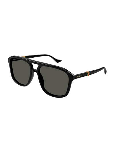 Shop Gucci Gg1494s Sunglasses In Black Black Grey