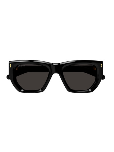 Shop Gucci Gg1520s Sunglasses In Black Black Grey