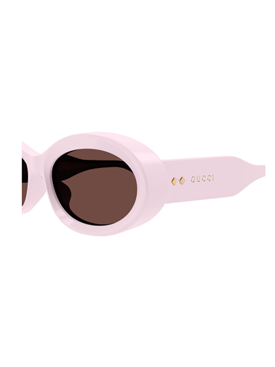 Shop Gucci Gg1527s Sunglasses In Pink Pink Brown