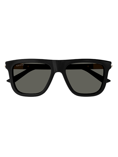 Shop Gucci Gg1502s Sunglasses In Black Black Grey