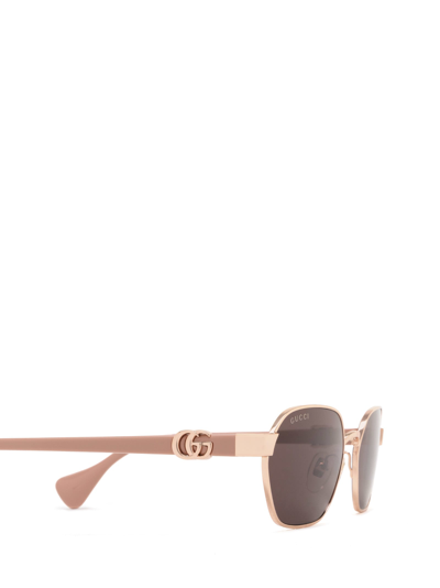 Shop Gucci Gg1593s Gold Sunglasses