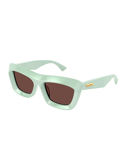 Shop Bottega Veneta Bv1283s Sunglasses In Green Green Brown