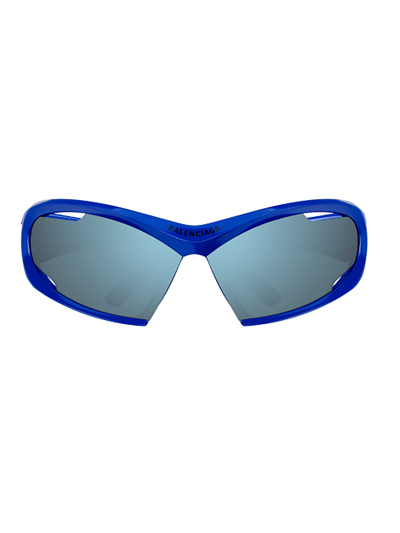 Shop Balenciaga Bb0318s Sunglasses In Blue Blue Blue