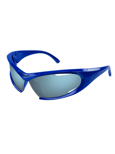 Shop Balenciaga Bb0318s Sunglasses In Blue Blue Blue