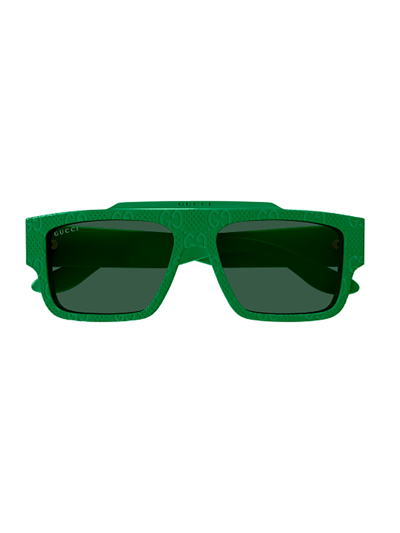 Shop Gucci Gg1460s Sunglasses In Green Green Green