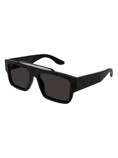 Shop Gucci Gg1460s Sunglasses In Black Black Grey