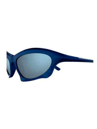 Shop Balenciaga Bb0229s Sunglasses In Blue Blue Blue