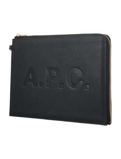 Shop Apc Tablet Bag In Black