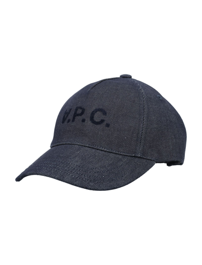 Apc A.p.c. Blue Cotton Blend Hats In Indigo