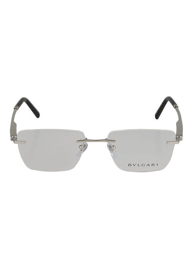 Shop Bulgari Rimless Classic Glasses In 400