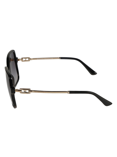 Shop Bulgari Metal Temple Square Lens Sunglasses In 501/8g