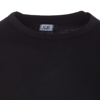 Shop C.p. Company Light Fleece Logo Sweatshirt In Black