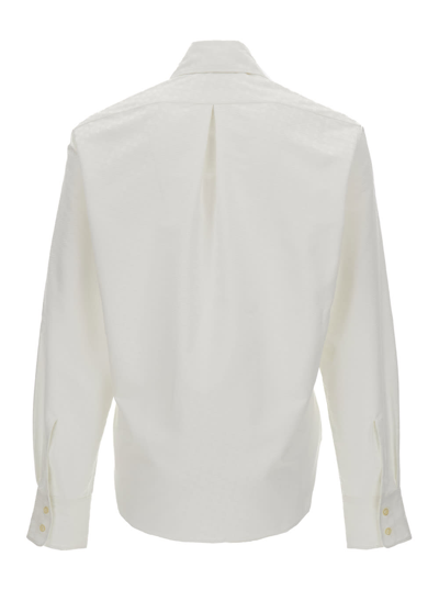 Shop Erl White Buttoned Up Oversize Shirt In Polyester Unisex