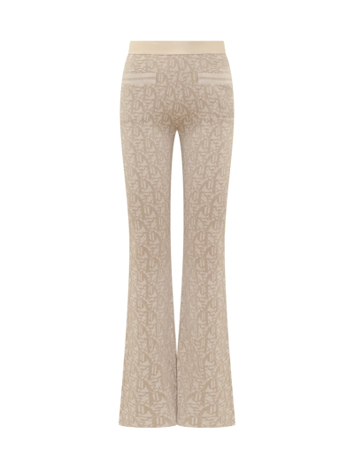 Shop Palm Angels Pa Pants In Jacquard In Off White Beige