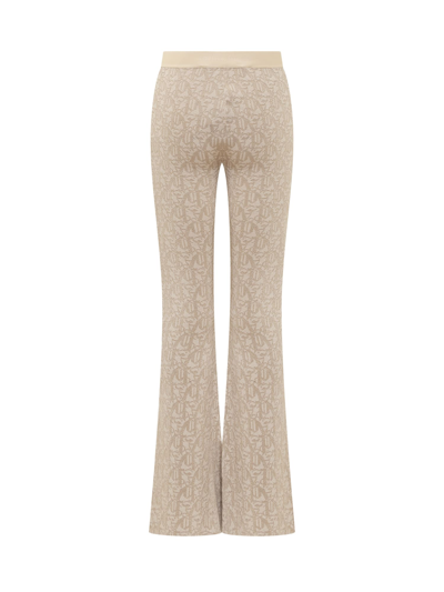Shop Palm Angels Pa Pants In Jacquard In Off White Beige