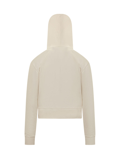 Shop Palm Angels Hoodie With Logo In Off White