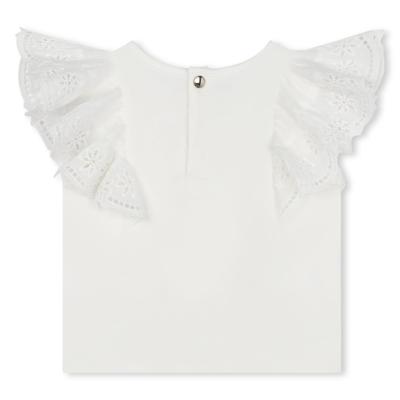 Chloé Logo-embroidered Organic Cotton Blouse In White