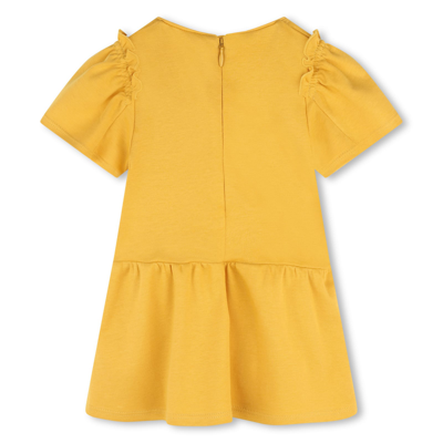 Shop Chloé Dress With Embroidery In Yellow