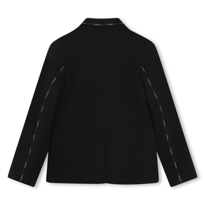 Shop Givenchy Single-breasted Blazer With Logo In Black