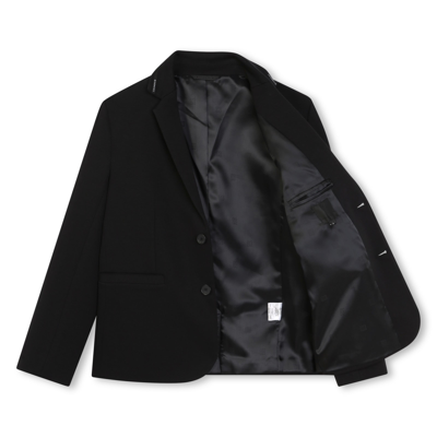 Shop Givenchy Single-breasted Blazer With Logo In Black