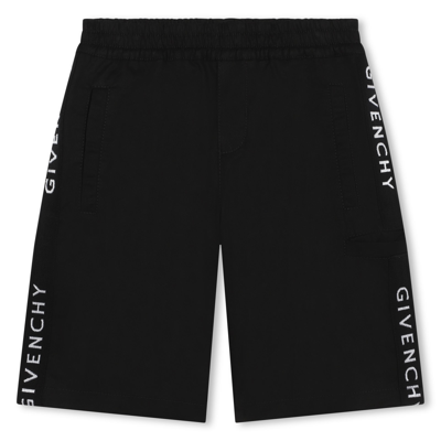 Shop Givenchy Bermuda Shorts With Logo Band In Black
