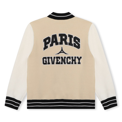 Shop Givenchy Bomber Jacket With Patch In Beige