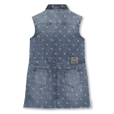 Shop Givenchy Denim Dress With 4g Motif In Blue