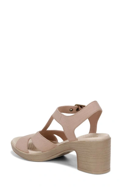 Bzees Everly Machine Washable Block Heel Sandal In Beige Denim