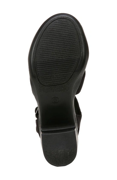Bzees Everly Machine Washable Block Heel Sandal In Black Denim