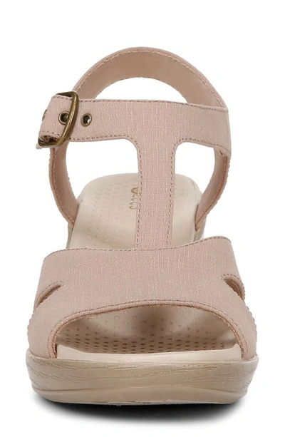 Bzees Everly Machine Washable Block Heel Sandal In Beige Denim