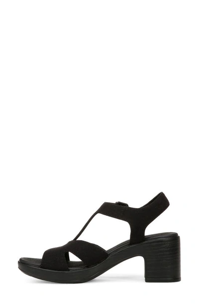 Bzees Everly Machine Washable Block Heel Sandal In Black Denim