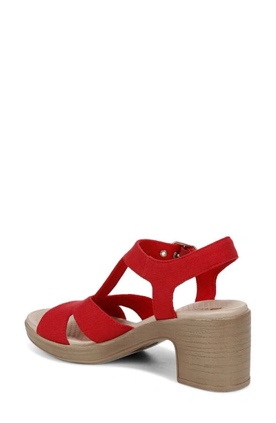 Shop Bzees Everly Machine Washable Block Heel Sandal In Red Denim