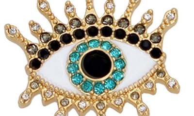 Shop Kurt Geiger London Imitation Pearl Evil Eye Pendant Necklace