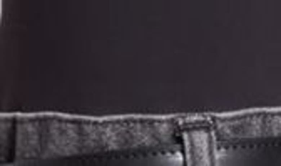 Shop Coperni Hybrid Denim & Knit Pants In Black/washed Black