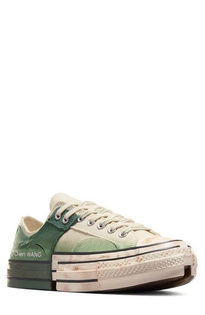 Shop Converse X Feng Chen Wang Gender Inclusive 2-in-1 Chuck 70 Low Top Sneaker In Natural Ivory/ Brown Rice