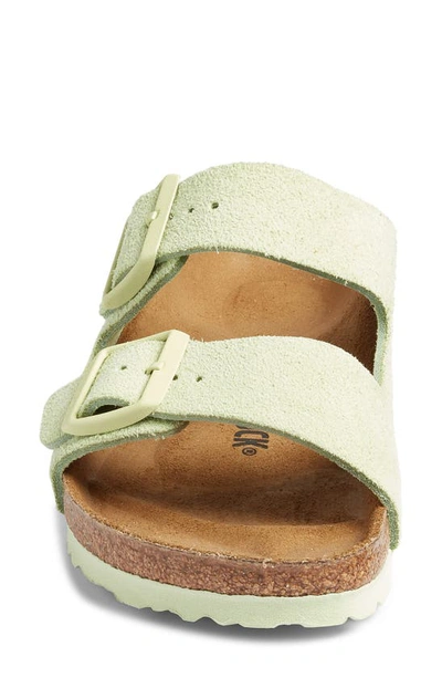 Shop Birkenstock Arizona Soft Footbed Sandal In Faded Lime