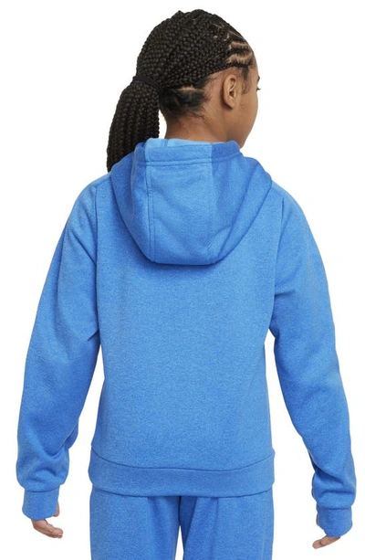 Shop Nike Kids' Therma-fit Hoodie In Photo Blue/ Photo Blue/ White