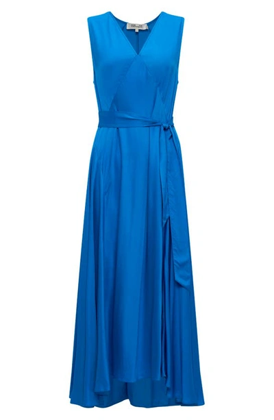 Shop Diane Von Furstenberg Helene Midi Dress In Vivid Blue