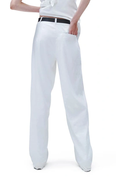 Shop Rag & Bone Donovan Linen Blend Wide Leg Pants In White