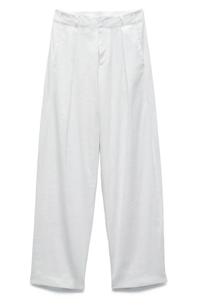 Shop Rag & Bone Donovan Linen Blend Wide Leg Pants In White