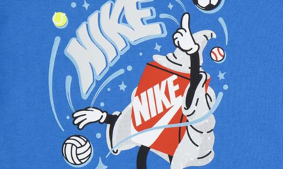 Shop Nike Kids' Magic Boxy Graphic T-shirt In Light Photo Blue