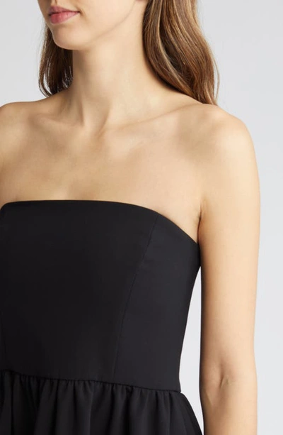 Shop French Connection Whisper Strapless Dress In Blackout