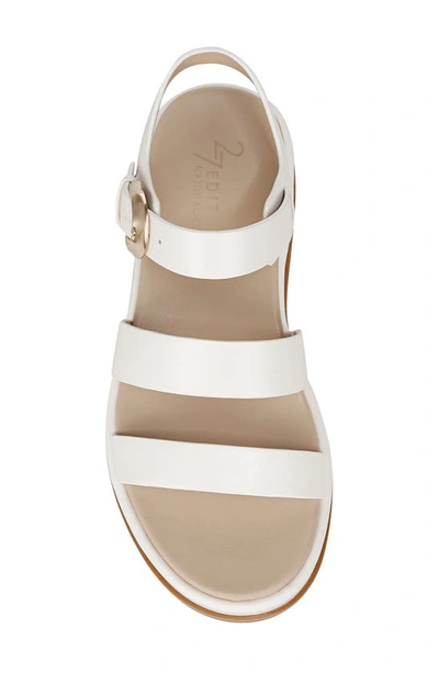 Shop 27 Edit Naturalizer Zizi Platform Sandal In White Faux Leather