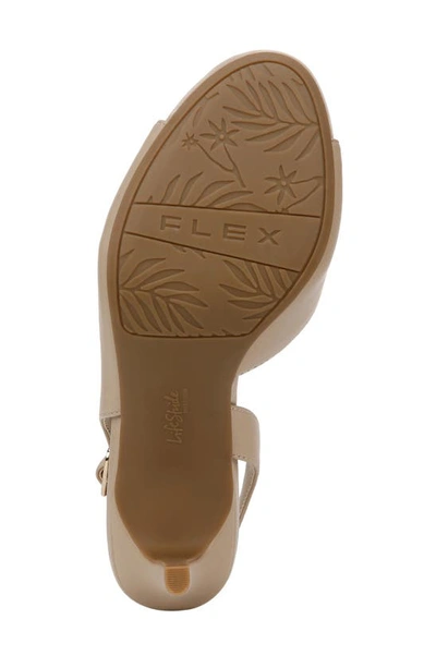 Lifestride Miracle Womens Patent Open Toe Ankle Strap In Tender Taupe
