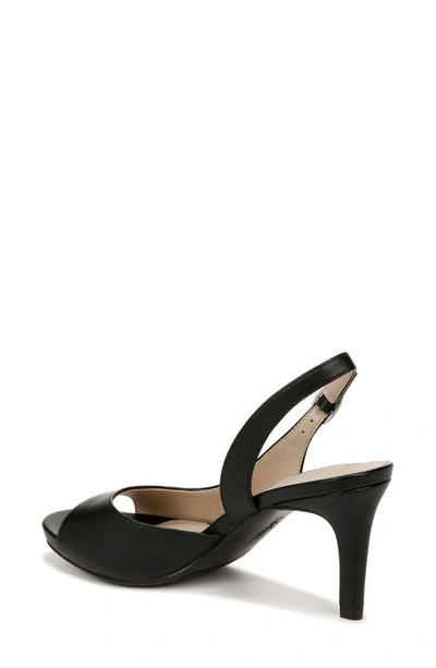 Lifestride Teller Womens Embossed Slingback Ankle Strap In Black