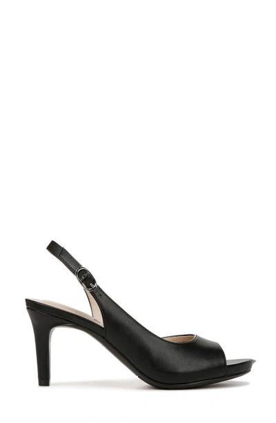 Lifestride Teller Womens Embossed Slingback Ankle Strap In Black